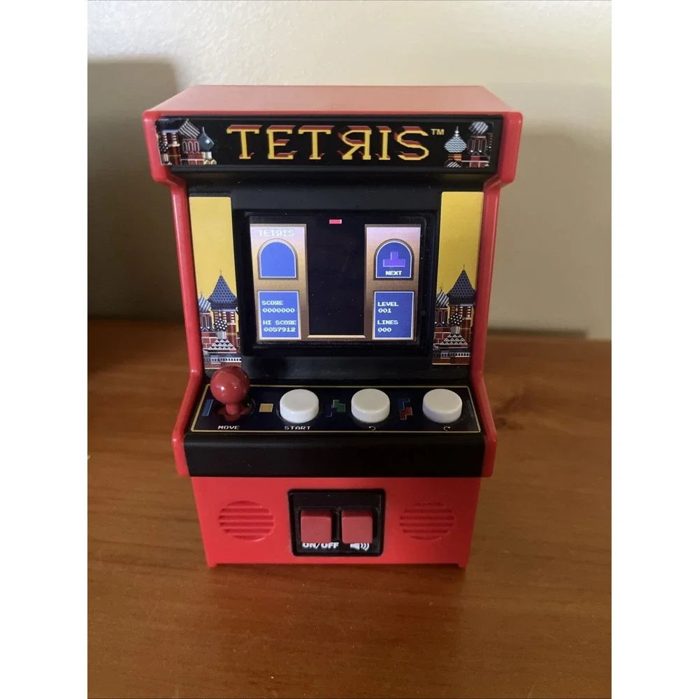 Tetris Mini Arcade Game Classics Electronic Handheld Retro Basic Fun TESTED
